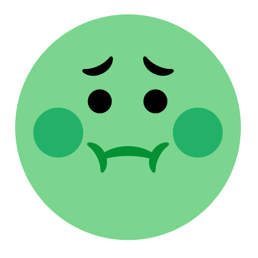 faccina nauseata as rendered by Toss Face