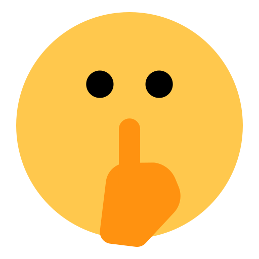 Shushing Face as drawn by Toss Face in 1.6