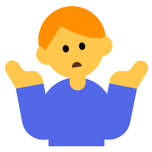 man shrugging as rendered by Toss Face