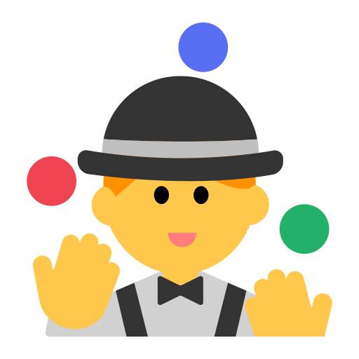 person juggling as rendered by Toss Face