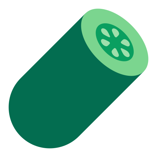 cucumber as rendered by Toss Face