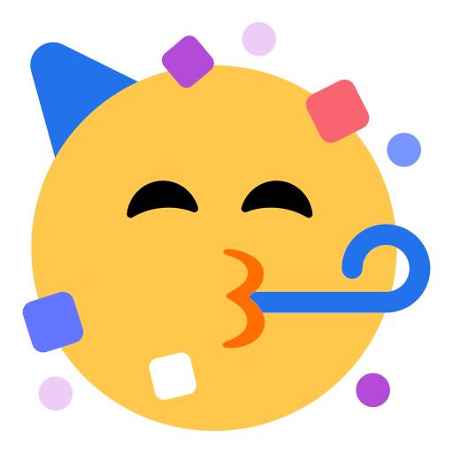 Partygesicht as rendered by Toss Face
