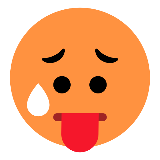faccina accaldata as rendered by Toss Face