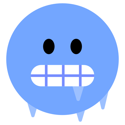 cara con frío as rendered by Toss Face