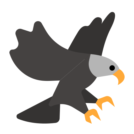 eagle as rendered by Toss Face