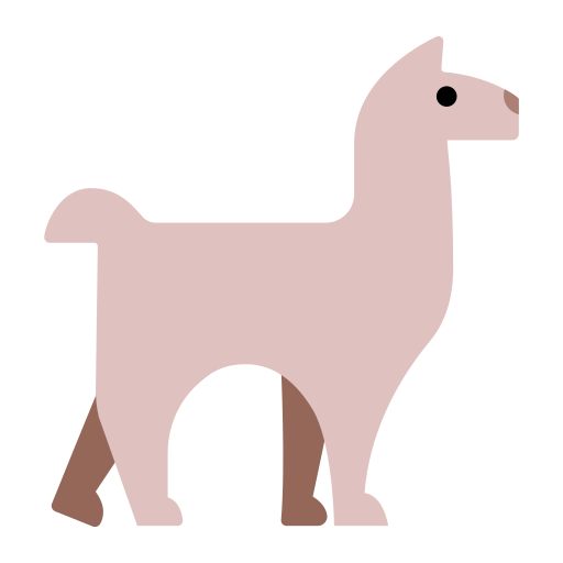 llama as rendered by Toss Face