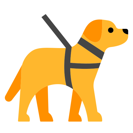 guide dog as rendered by Toss Face