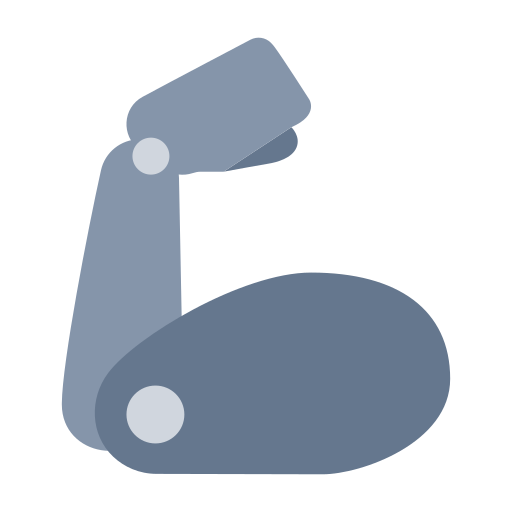 mechanical arm as rendered by Toss Face