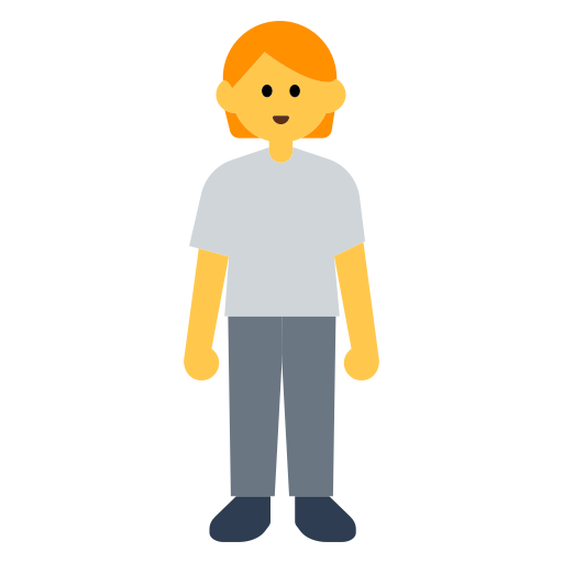 person standing as rendered by Toss Face