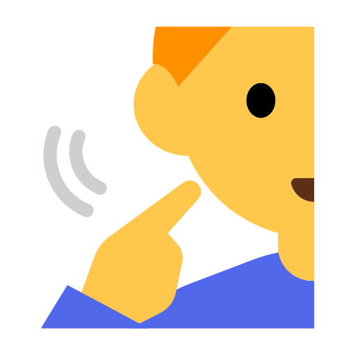 gehörloser Mann as rendered by Toss Face