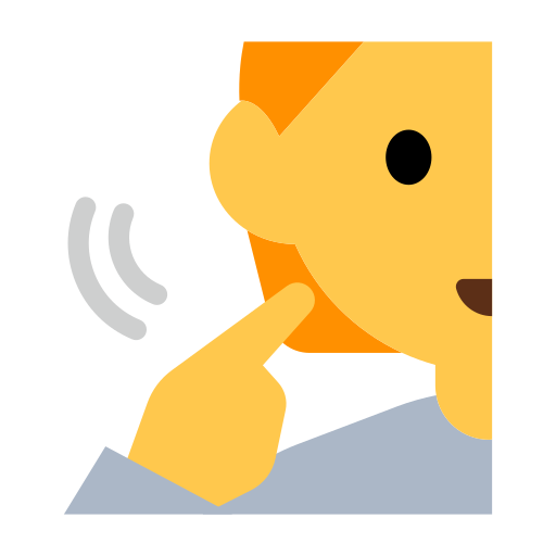 deaf person as rendered by Toss Face
