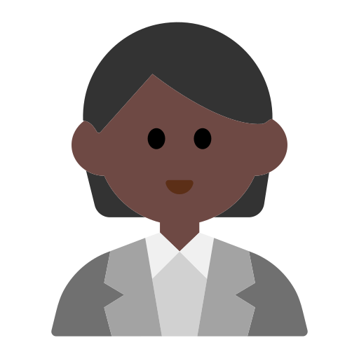 office worker: dark skin tone as rendered by Toss Face
