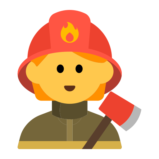 firefighter as rendered by Toss Face