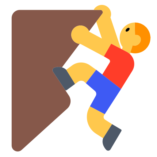 man climbing as rendered by Toss Face
