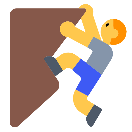 person climbing as rendered by Toss Face
