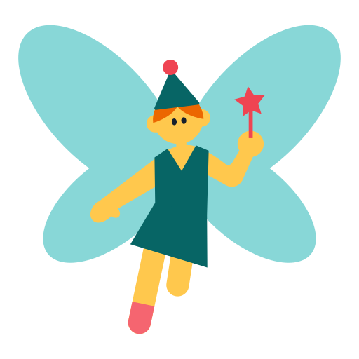 fairy as rendered by Toss Face