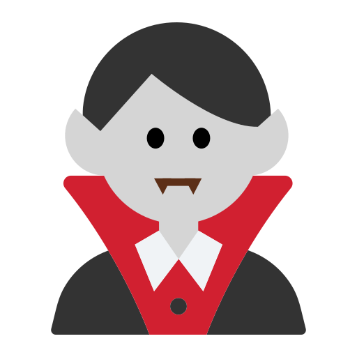 vampire: medium-light skin tone as rendered by Toss Face
