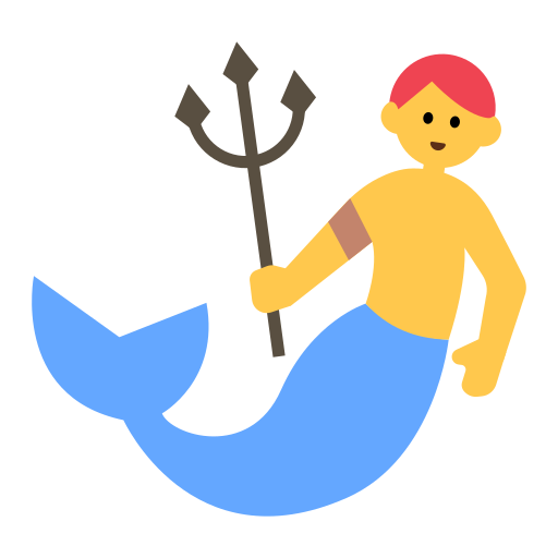 merman as rendered by Toss Face