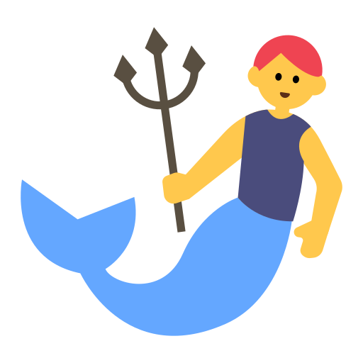 merperson as rendered by Toss Face