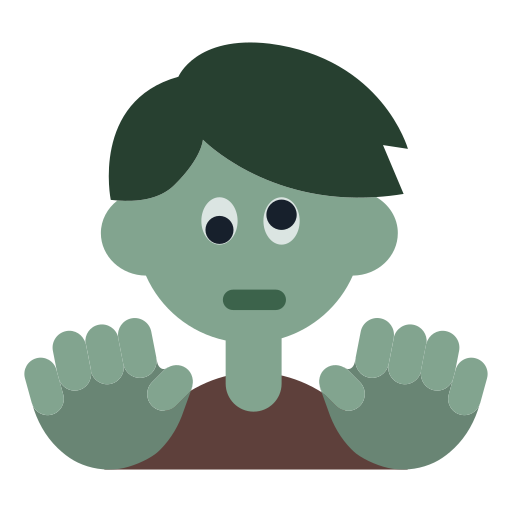 man zombie as rendered by Toss Face