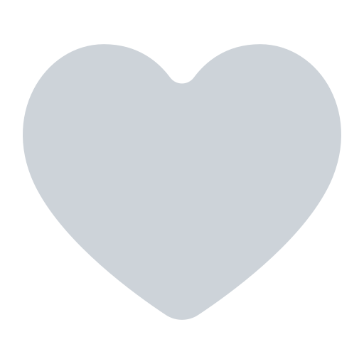 cuore grigio as rendered by Toss Face