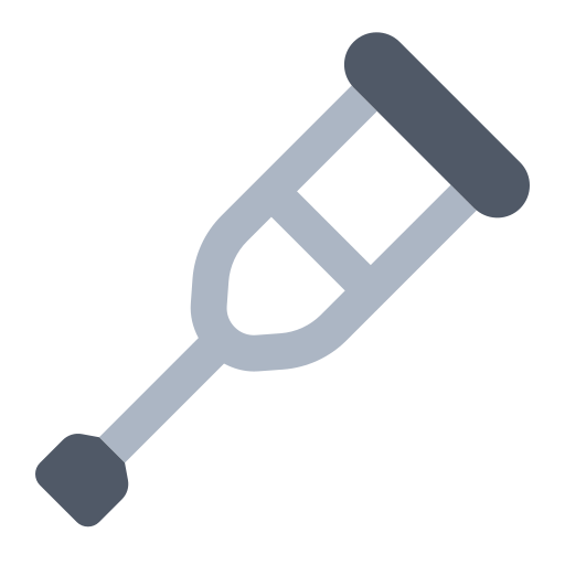 crutch as rendered by Toss Face
