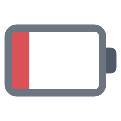 low battery as rendered by Toss Face