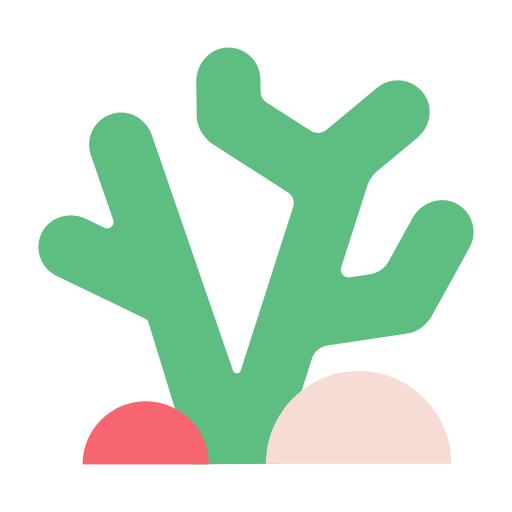 coral as rendered by Toss Face