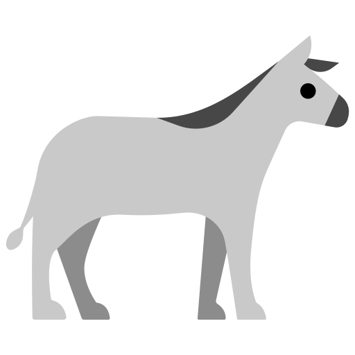 donkey as rendered by Toss Face