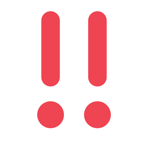 double exclamation mark as rendered by Toss Face