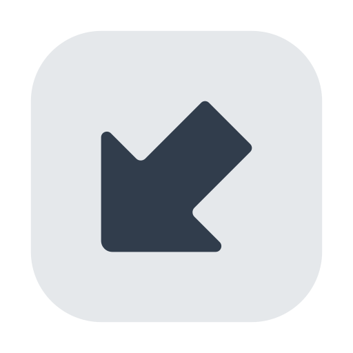 Pfeil nach links unten as rendered by Toss Face