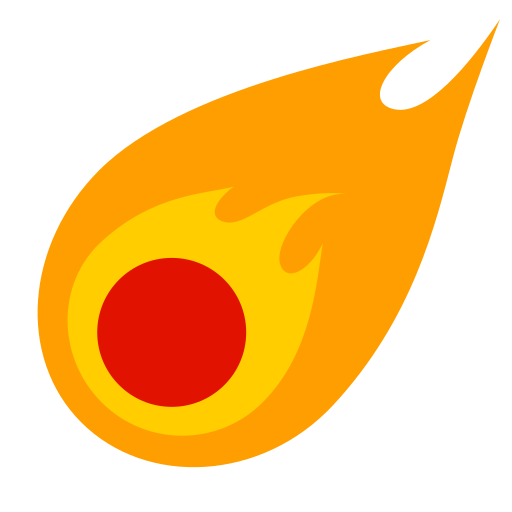 comet as rendered by Toss Face