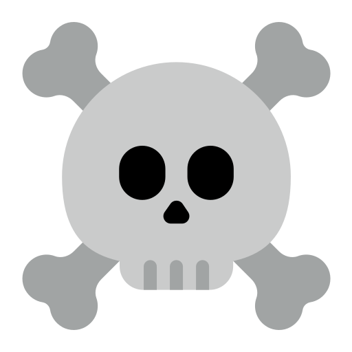 teschio con ossa incrociate as rendered by Toss Face