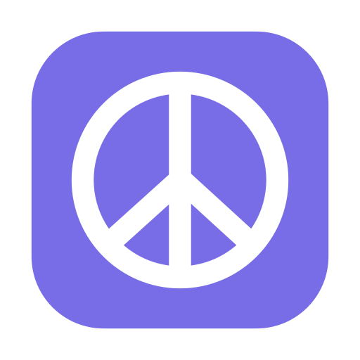 peace symbol as rendered by Toss Face