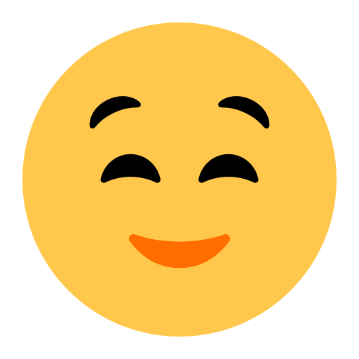 وجه مبتسم as rendered by Toss Face