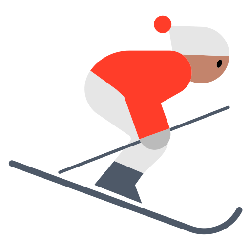 Skier, Type-4 as rendered by Toss Face