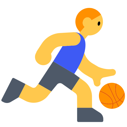 man bouncing ball as rendered by Toss Face