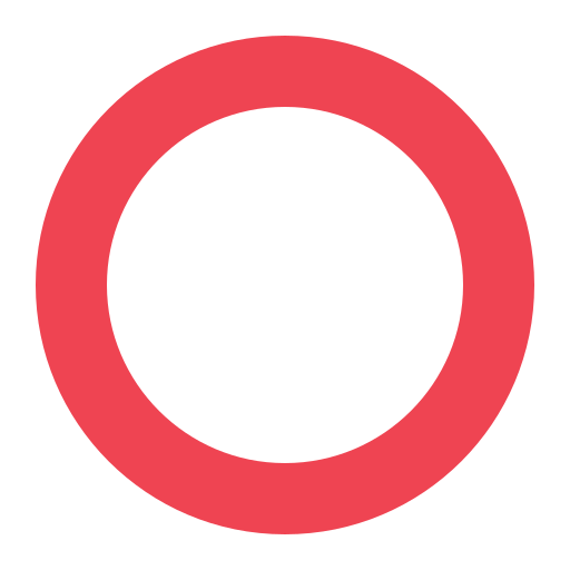 hollow red circle as rendered by Toss Face