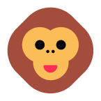 Monkey Face as drawn by Toss Face in February 2022