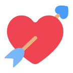 Heart with Arrow as drawn by Toss Face in February 2022