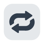 Repeat Button as drawn by Toss Face in February 2022