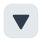 Downwards Button as drawn by Toss Face in February 2022