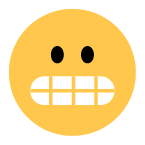 Grimacing Face as drawn by Toss Face in February 2022
