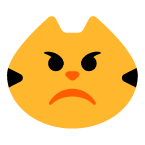 Pouting Cat as drawn by Toss Face in February 2022