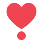 Heart Exclamation as drawn by Toss Face in February 2022
