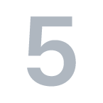 Digit Five as drawn by Toss Face in February 2022