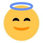 天使の輪がついた笑顔 as drawn by Toss Face in March 2022