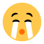 Loudly Crying Face as drawn by Toss Face in March 2022