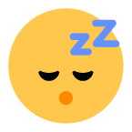 Sleeping Face as drawn by Toss Face in March 2022