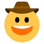 Cowboy Hat Face as drawn by Toss Face in March 2022